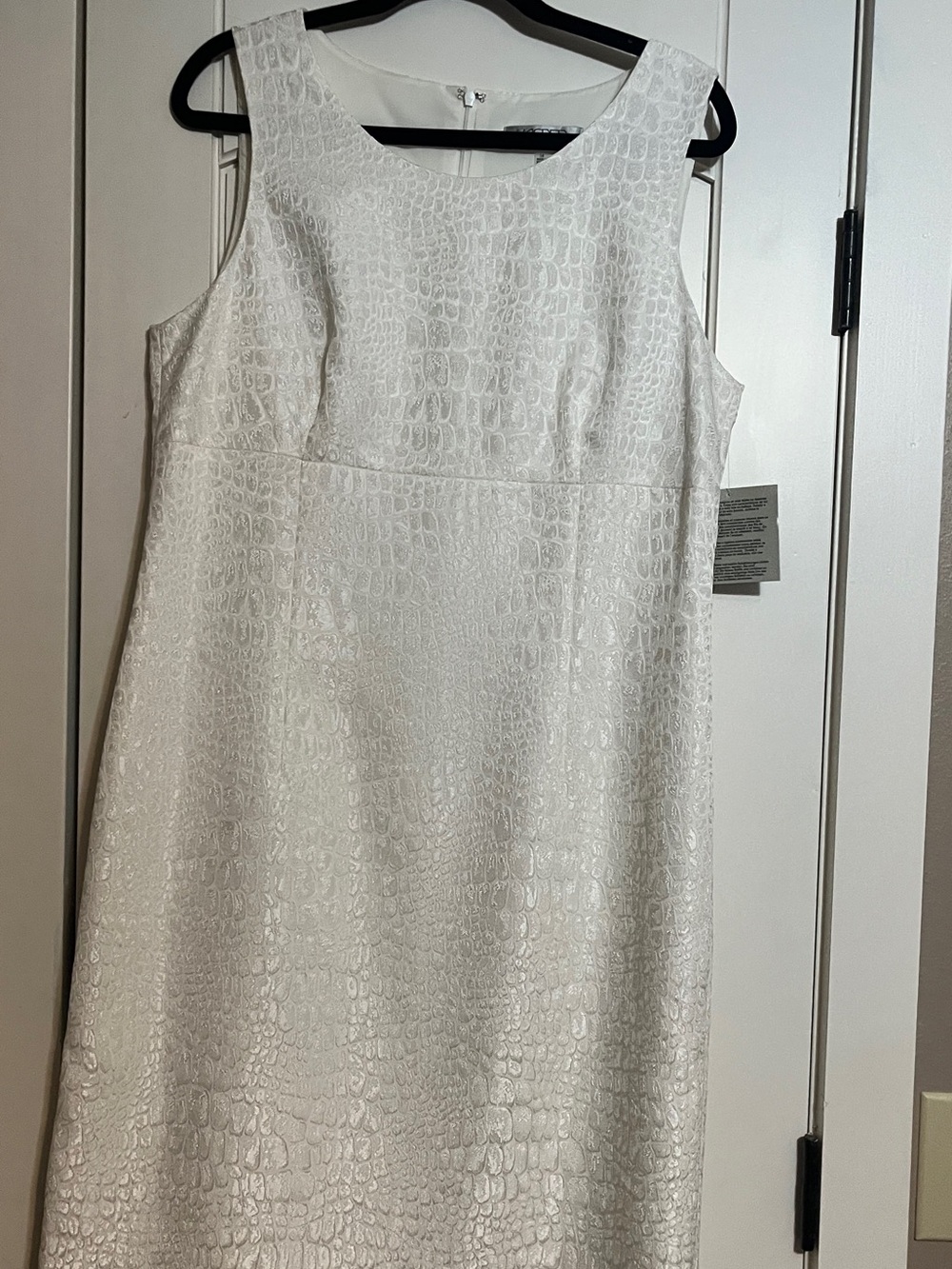 🤍 NWT Kasper Vanilla Ice Jacquard Dress,  Size 14